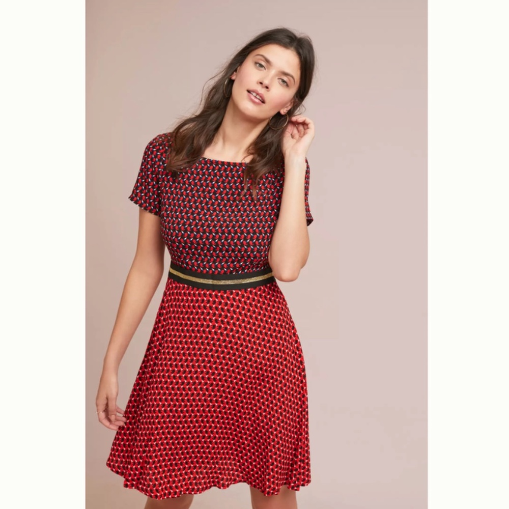 Maeve by Anthropologie Amici Colorblocked Bunny Dress Size 4